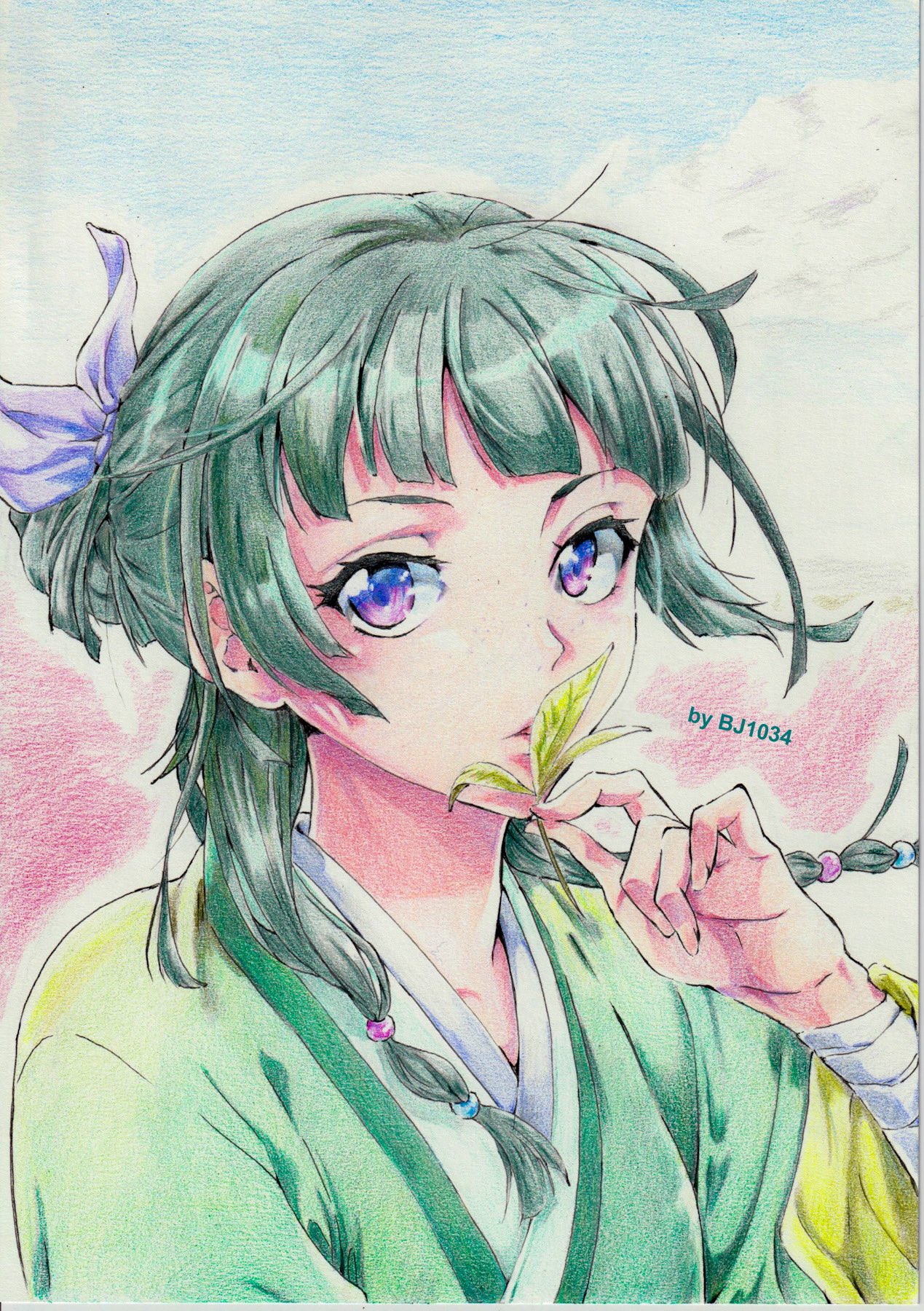 アニメスタイル 色鉛筆画 人物画 ?media_id=3456531217921638139