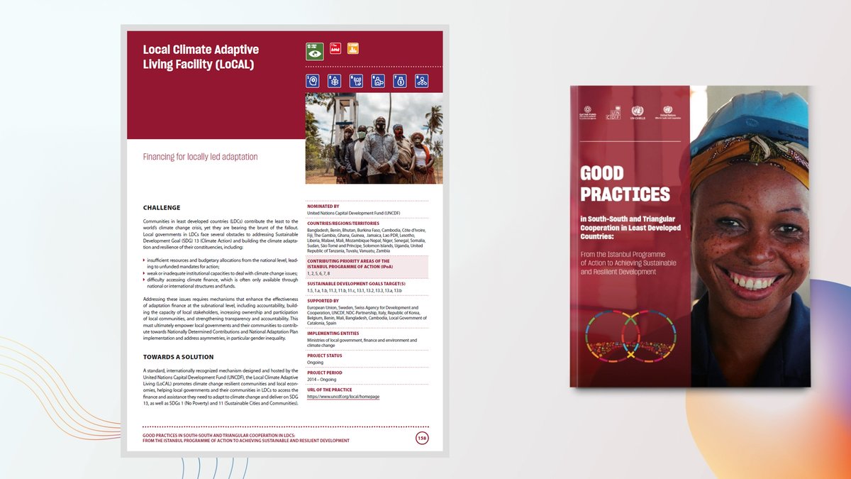UNOSSC's tweet photo. 🗨️ The good practice “Local Climate Adaptive Living Facility” provided local governments incentives to implement adaptation measures. With @UNCDF support, lessons are being shared w/ Benin, Cambodia, Gambia and Niger – Ugyen Dorji, Minister of Home &amp; Cult. Affairs, Bhutan. #LDC5 https://t.co/bvmXosc7Py