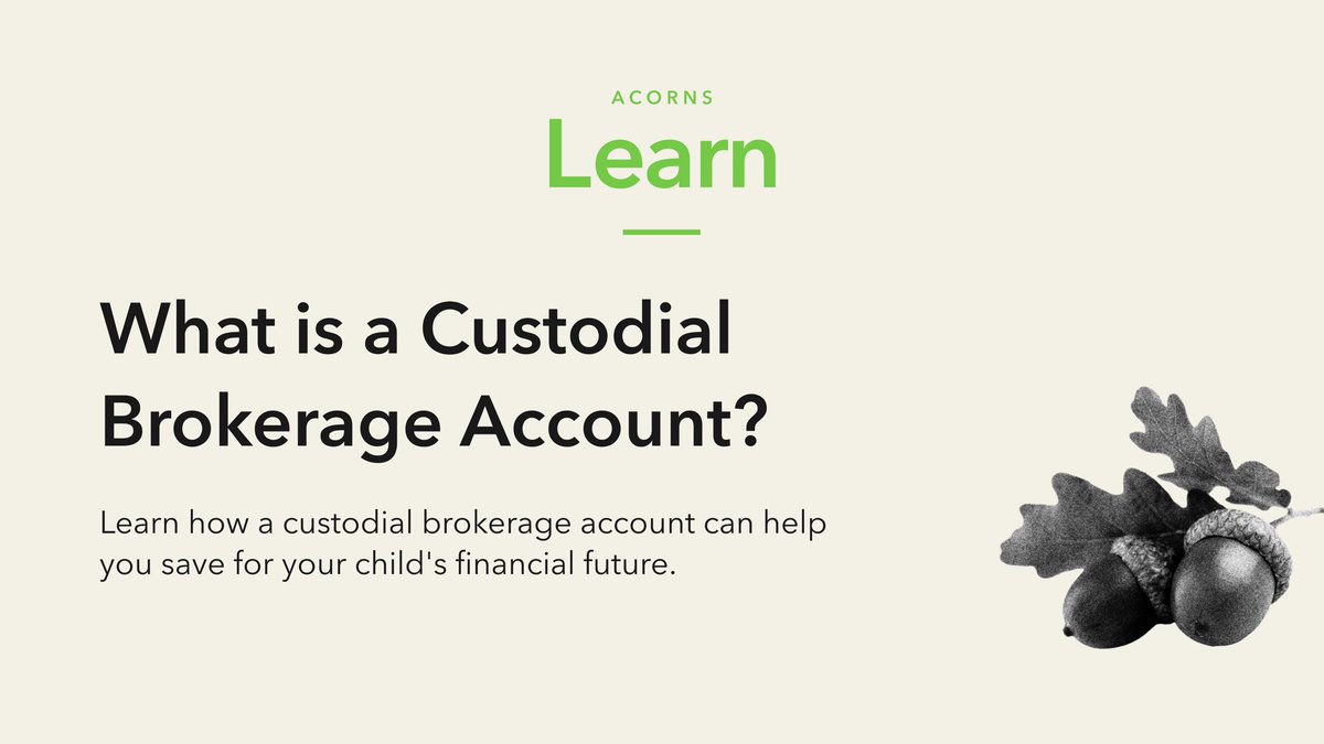 Learn how a custodial brokerage account can help you save for your child's financial future. #acorns Read more here 👉 bit.ly/3Kob87P