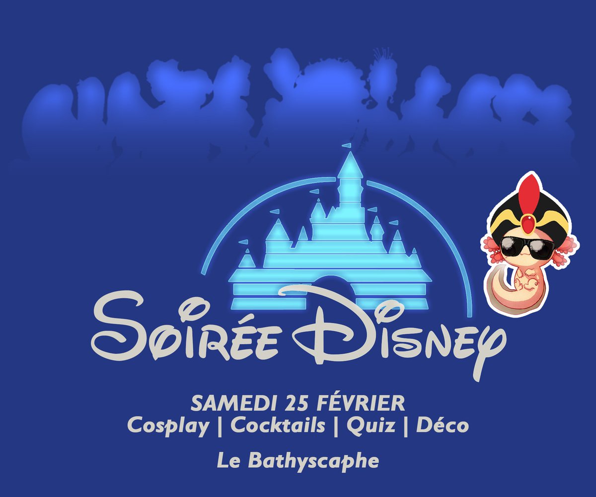 Bathyscaphe_Bar's tweet photo. 2ème ed. de la soirée Disney dans votre sous-marin ! L’occasion d’avouer que vous avez toujours adoré Aladdin et que vous rêviez de porter la brassière de Jasmine ou la crinière rousse du Roi Lion ! Cocktails thématiques, cosplay et quiz rythmeront la soirée ! Le 25/02 20h ! https://t.co/ArJhD6WjmJ
