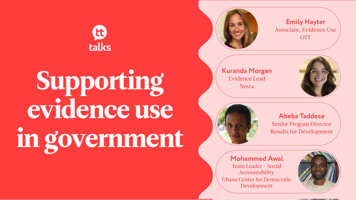 onthinktanks's tweet photo. Understanding what policymakers need in terms of capacity and capabilities is crucial to supporting evidence use in government, @KurandaMorgan reasons in our new #OTTTalks.

Watch📽:https://t.co/UaIli0aLnL

Listen🔊:https://t.co/HBAARFDOiu https://t.co/5YXneBe17H