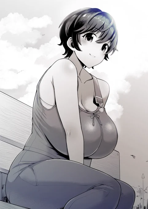 #長乳は長いから長乳っていうんだよ 長い乳、深い谷間 