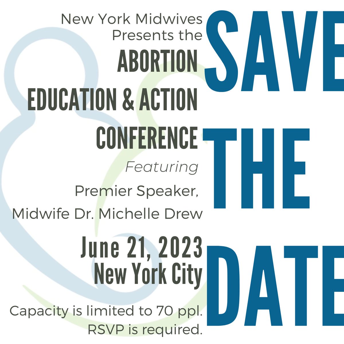 SAVE THE DATE: NYM is hosting its FIRST-EVER Abortion Education &amp; Action Conference for midwives and midwifery students FEATURING Premier Speaker - Midwife Dr. Michelle Drew! <a href="/iamn0tthe1/">The Rev. Dr. Auntie Michelle She/Her</a>

Max Capacity is 70 attendees!
RSVP for event details at bit.ly/AB_EAC