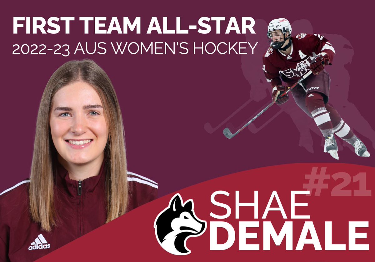 SMUHuskies's tweet image. The 2022-23 @AUS_SUA Women’s Hockey Award winners were announced Tuesday, with Huskies defender Ève LeBlanc winning the Student-Athlete Community Service Award, and forward Shae Demale named a First Team All-Star.

Full story: smuhuskies.ca/sports/wice/20…
