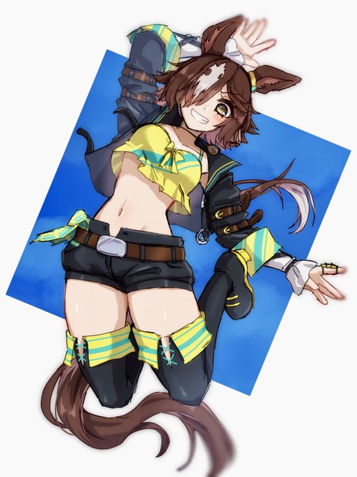 ウオッカちゃん ウオッカ(ウマ娘) 「ウオッカちゃん」|端のイラスト