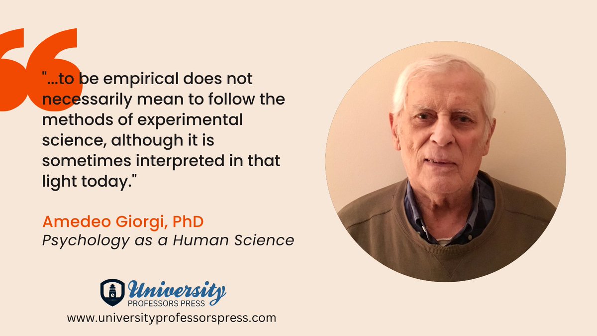 Univ_Prof_Press's tweet image. Get your copy of Amedeo Giorgi's classic book, Psychology as a Human Science, here: 

universityprofessorspress.com/product/psycho…

#humanscience #humanistic #existential #psychology #mentalhealth #philosophyofscience