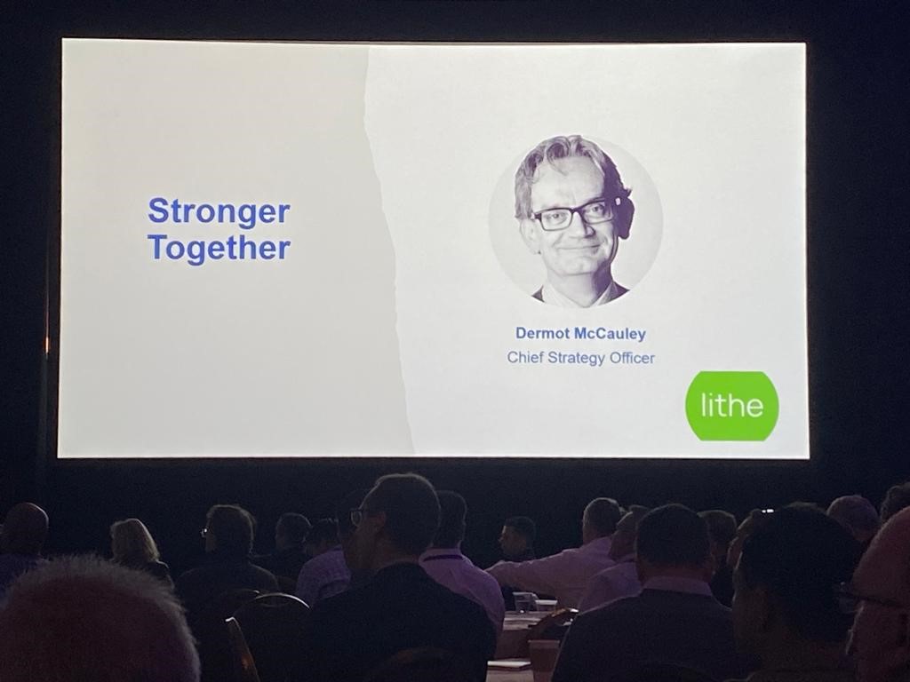 litheit's tweet photo. We were delighted to attend the @Kofax GKO in Las Vegas this month - connecting with so many innovative partners face to face! 

Our CSO @dmccauleyLithe highlighted the value of Kofax and Lithe's partnership on the mainstage, illustrating how we are "Stronger Together". 

#kofax https://t.co/pJvQey8jCu