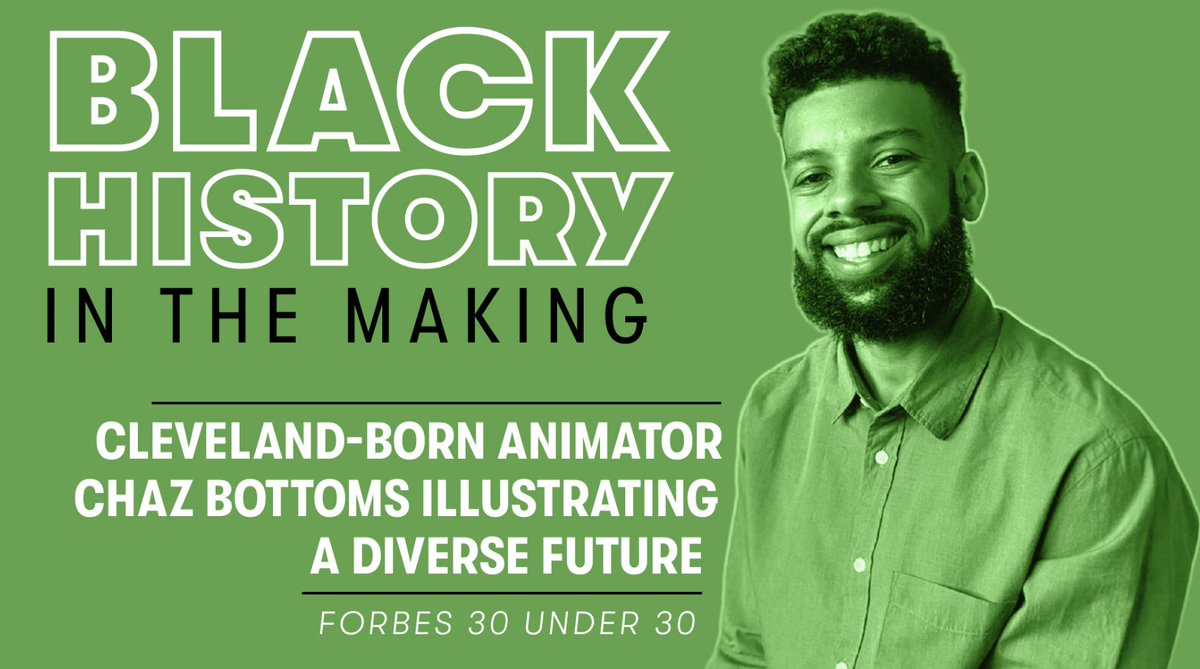 GreaterCLE's tweet photo. Chaz Bottoms, 27, was honored on the @Forbes 30 Under 30 list for founding L.A.-based boutique animation company @CBAStudiosCo .
https://t.co/eWtRvrMvYz  @JobsOhio @TeamNEO @TheCLE @JumpStartInc #bhm #blackhistorymonth #30under30 #forbes30under30 #allin #bhm #blackhistorymonth https://t.co/h1rUUjgqtW
