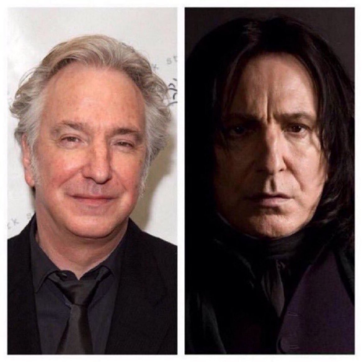 HPotterUniverse's tweet photo. Today we celebrate the birthday of the late Alan Rickman, who played Severus Snape in the #HarryPotter films. Rest in peace, Alan.

#HappyBirthdayAlanRickman 
#RIPAlanRickman https://t.co/TydouovUys