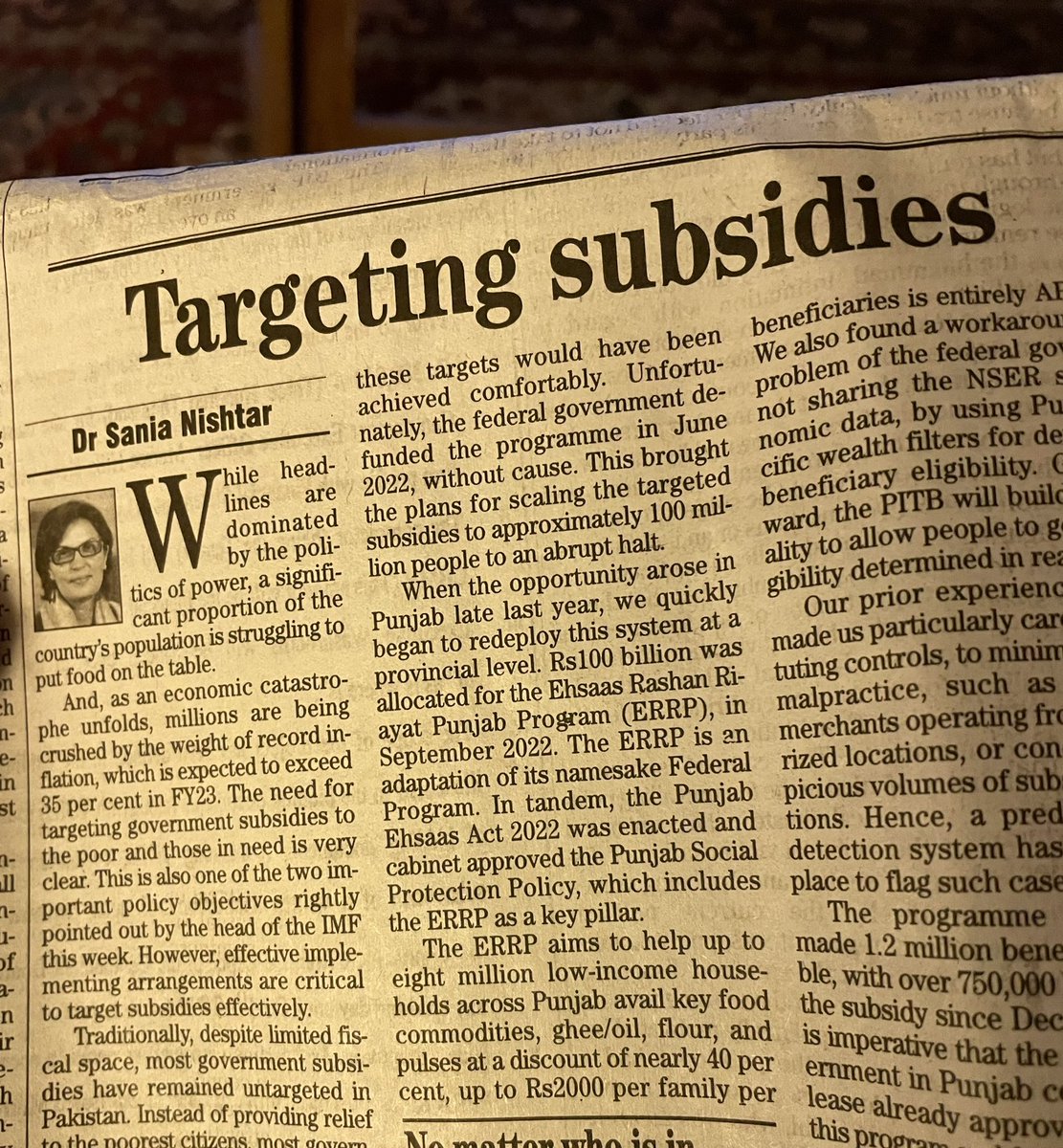 Ehaaas built an ecosystem to enable targeting of subsidies to benefit the poor, rather than the untargeted trillions from which the elite currently benefit. Far from dismantling it, now more than ever we need to consolidate Ehsaas’ system. My Op Ed: 
thenews.com.pk/print/1042625-…