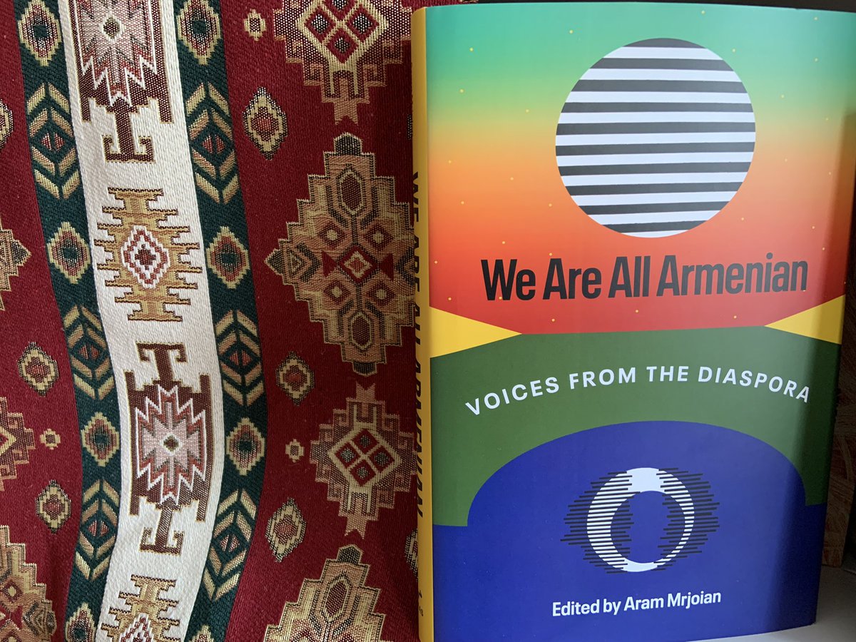 Ahh! My contributor copy of the gorgeous We Are All Armenian anthology is here at last, edited with love and care by my talented friend @AMrjoian575 . (OK well it got here yesterday evening but I needed natural light for better pix).