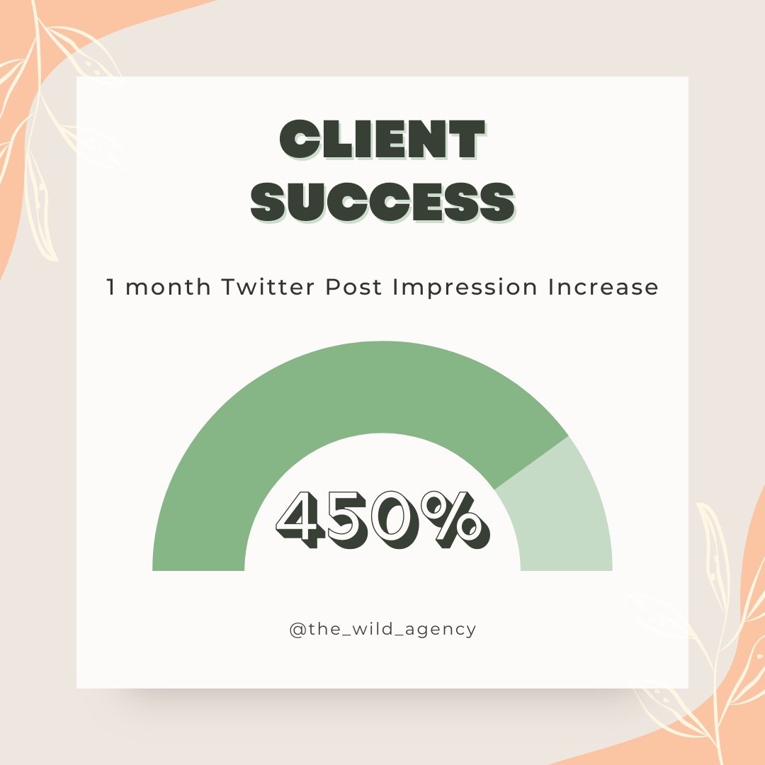 Make your company's voice heard.

We increased the volume of content our client was sharing over Twitter, achieving an impressive rise in post impressions of 450%!

Want to grow your #brandawareness? Email dave.stroud@thewildagency.co.uk

#marketing#socialmediamarketing