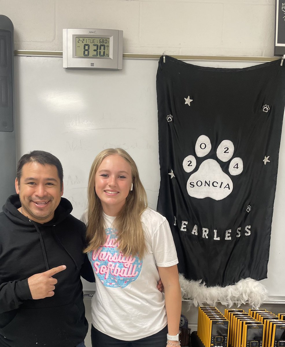 GAMEDAY VS MARSHALL🤑🤑🤑 today my cape goes out to the one and only mr.pedroza, best math teacher and a great supporter! <a href="/clarkcoachkelly/">Coach Kelly</a> <a href="/CoachHalli/">Becca Halliburton</a> <a href="/ClarkSoftball/">Clark Softball</a>