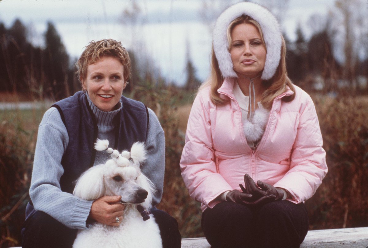 .<a href="/janemarielynch/">Jane Lynch</a> reveals where Sherri and Christy from #BestInShow are today: "They would still be together, for sure. There would be absolutely no sharing of beds anymore. In fact, I think that probably ended as we said cut on this movie." bit.ly/3IjOA5h