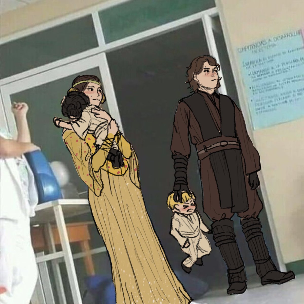 rongchipeachy's tweet photo. #anidalaweek2023 

A normal day of skywalker family https://t.co/iaCLAs93c4