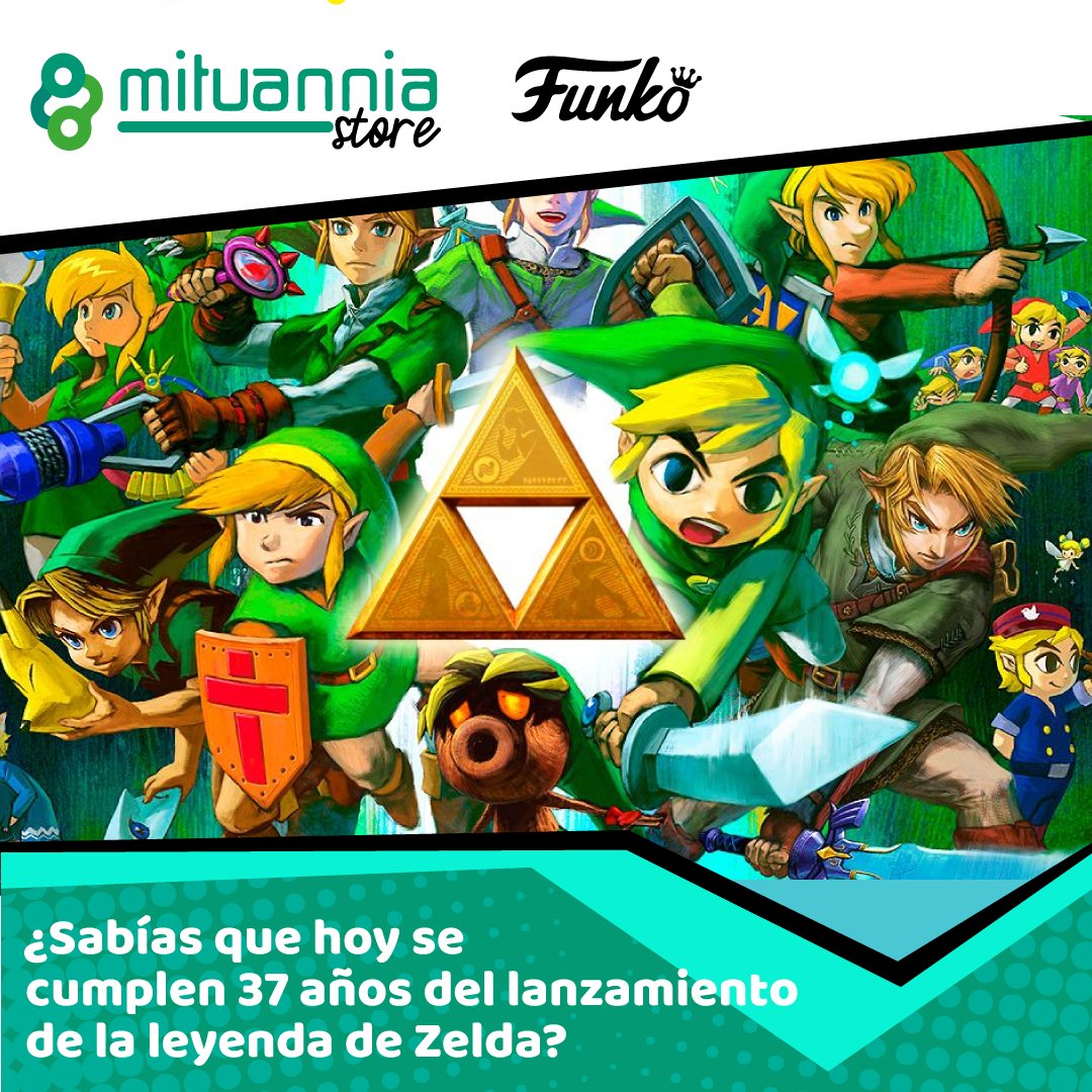 MituanniaStore's tweet photo. #FechaGeek | Hoy se celebra el aniversario del primer lanzamiento del videojuego #LeyendaDeZelda en 1986 🎉 #LegendOfZelda #FunkoPopZelda #FunkoPopLink https://t.co/Yqn2VvLA29