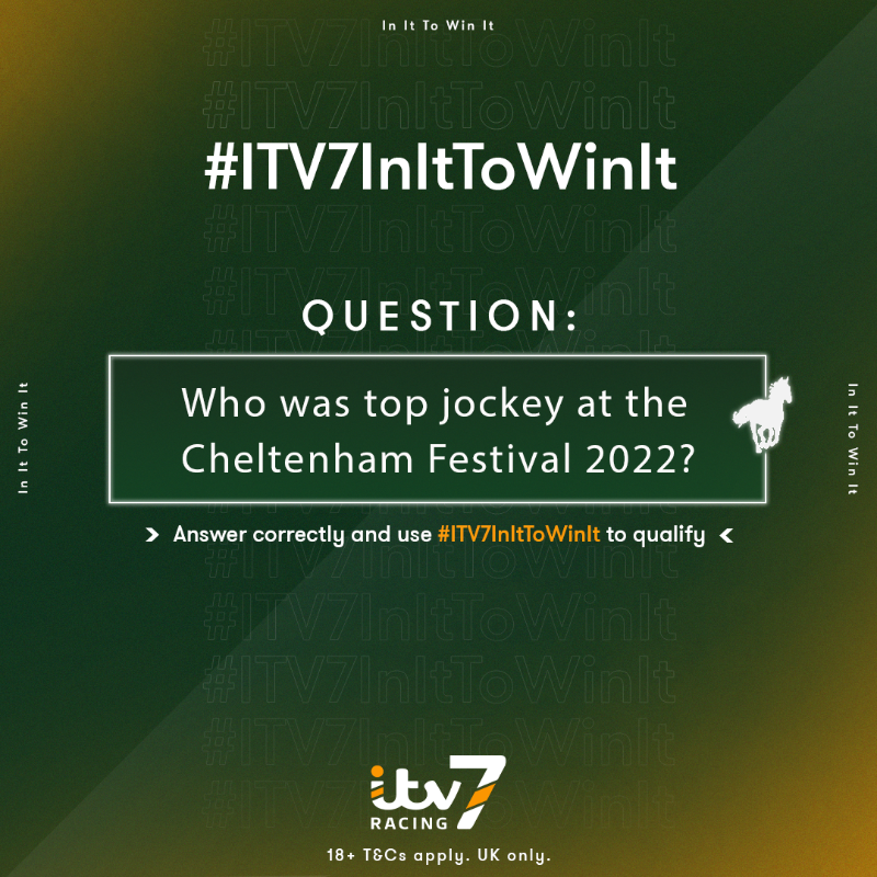 ITV7Racing's tweet photo. Competition time 🏇🙌

We have a £50 cash prizes up for grabs 💷

Simply follow @itv7, answer today's question, use the hashtag #ITV7InItToWinIt and you could be our lucky winner announced at 10am tomorrow ⌚️

T&amp;Cs apply 🔗