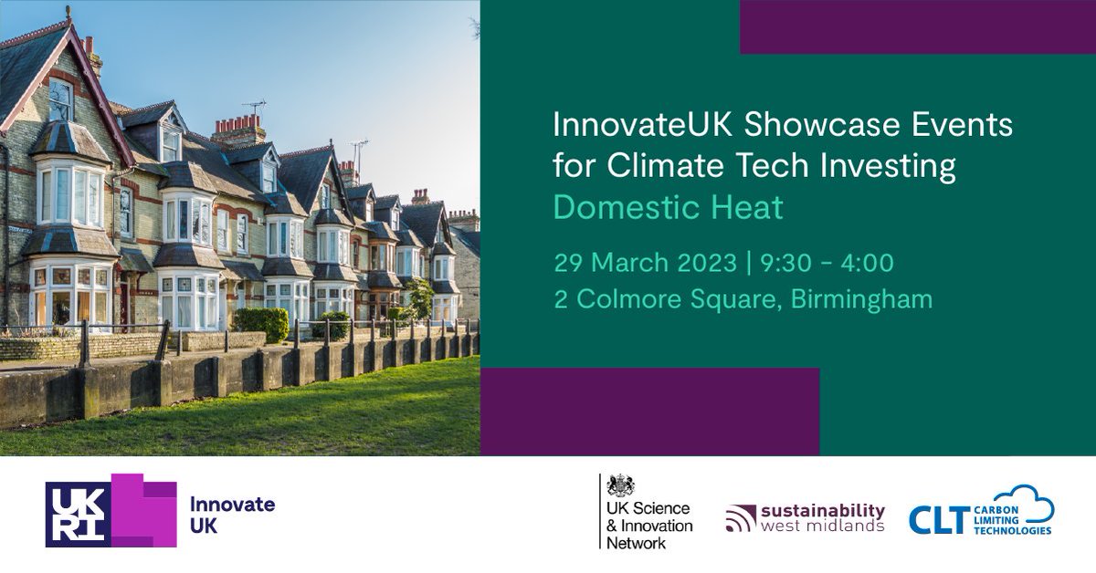 We’re looking for innovators in domestic heat to pitch at and investors/corporate buyers to attend this event that we are running with @innovateuk @SWMtweet @SciTechgovuk hard/software, whole systems, components, building fabric, air tightness to apply: bit.ly/41hZDoy