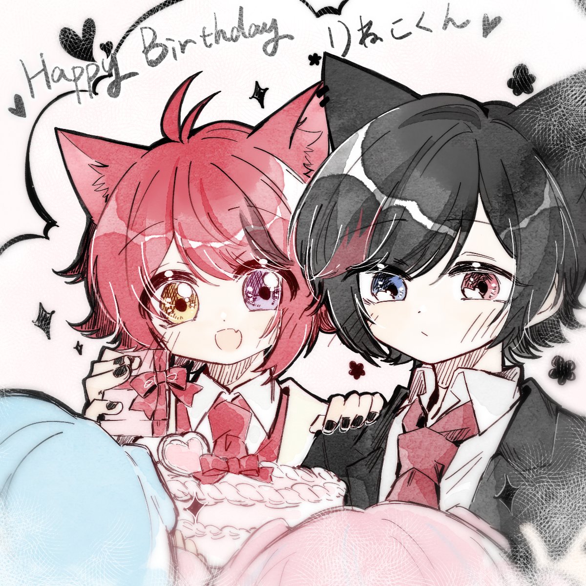 「りねこくん!お誕生日おめでとう!𝑯𝒂𝒑𝒑𝒚 𝒃𝒊𝒓𝒕𝒅𝒂�」|鹿鹿子のイラスト