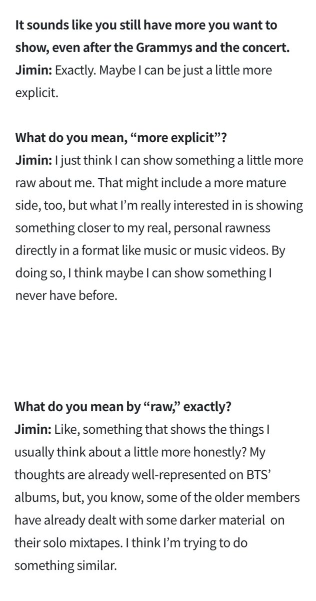 Palak_952's tweet photo. @bts_bighit jimin said he wanted to show us a more explicit and raw side of himself.. yeah we’re NOT READY https://t.co/BdNxufASUz
