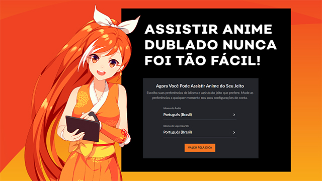 Como assistir animes dublados em português no Crunchyroll