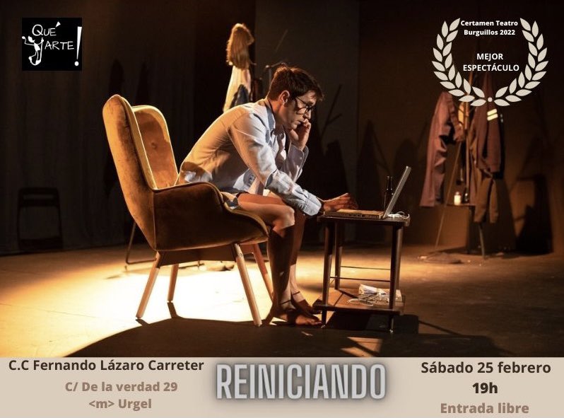 Este sábado estaremos en el barrio de carabanchel de Madrid. De la mano de <a href="/yeiyeba/">Yeiyeba</a> 

#reiniciando #bernardorivera #artesescenicas #planesgratisenmadrid