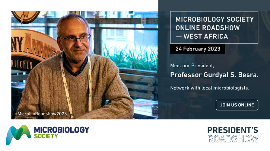 MicrobioSoc's tweet photo. Our West Africa #MicrobioRoadshow2023 is only a few days away!
@agbankpejerrold will be presenting a talk about #phages biocontrol in relation to #bacterial infections and #AMR in Benin. Find out more and register: https://t.co/QXMVX8YviV 👈 #MicrobioGetInvolved https://t.co/WCuwLCXAt6