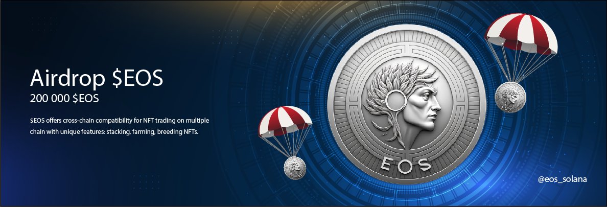 📣 EOS X Genius Airdrops Massive #Giveaway

😱 Prize Pool-
🎁 200,000 EOS Token For 4000 Random users and 3000 FCFS Users 

To Enter:
✅ Follow <a href="/CryptoEarning17/">Genius Airdrops™</a> &amp; <a href="/eos_solana/">Elephant On Surf 🐘</a>
✅ Like &amp; RT Tag 3 Friends 
✅ Finish tasks
giv.gg/eos

#Airdrop #Crypto #AirdropCrypto