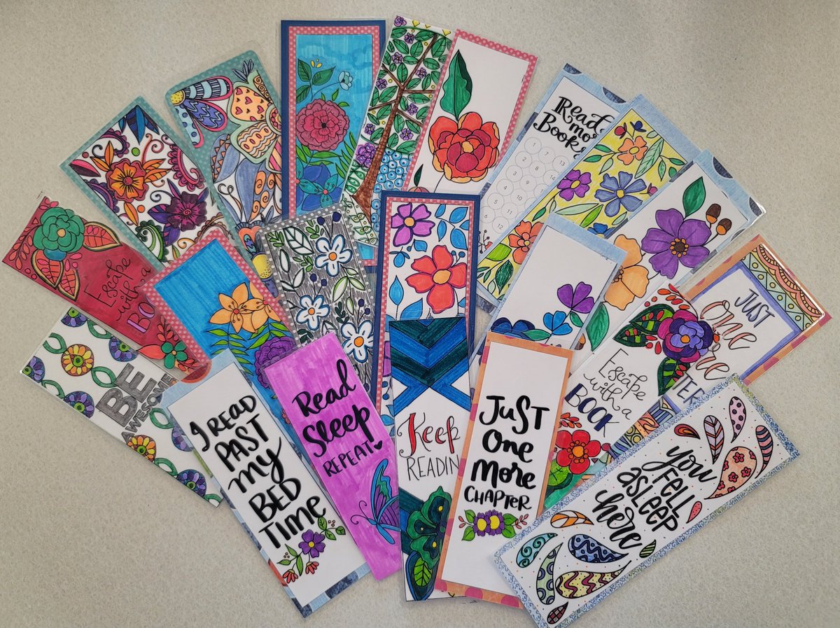 BrandeisHSLib's tweet photo. Look at these amazingly beautiful bookmarks made by our @NISDBrandeisGT classes! #mindfulmondays #selfcare #BroncosRead @NISDBrandeis @NISDLib https://t.co/DCHP8I95uu