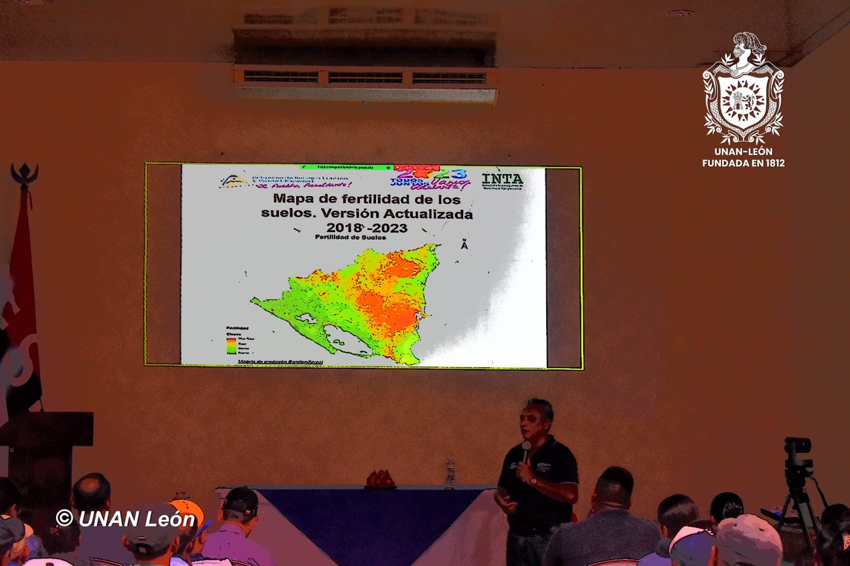 El @intanicaragua, realizó la Presentación del Mapa de Nutrición, Fertilización y Mejora de Rendimiento de los Cultivos en Nicaragua a productores de León, en la que nuestra casa de estudios superiores estuvo presente junto a autoridades departamentales.