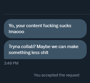 "Yeah you gotta reach out to people, be networking and stuff!"