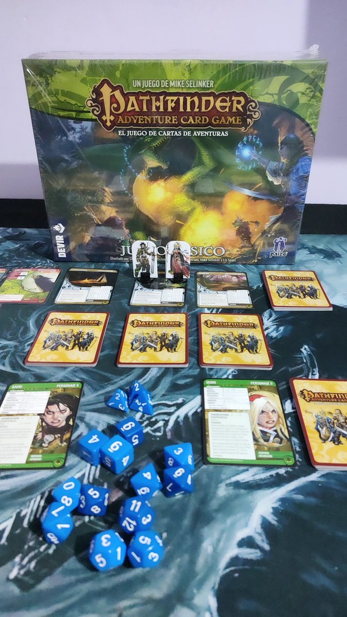 VaskoVegan's tweet photo. Empezando la campaña de Pathfinder!! @DevirIberia #pathfinder #Pathfinderadventurecardgame https://t.co/hJzoLN0xY5