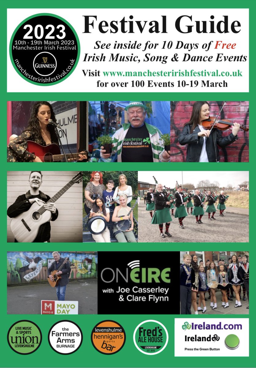 mancirishfest's tweet image. Get ready to #pressthegreenbutton with @TourismIreland with 10 Days of #Free #IrishEvents at #ManchesterIrishFestival sneak preview of festival guide out next week☘️ see manchesteririshfestival.co.uk for over 100 events 10-19 March