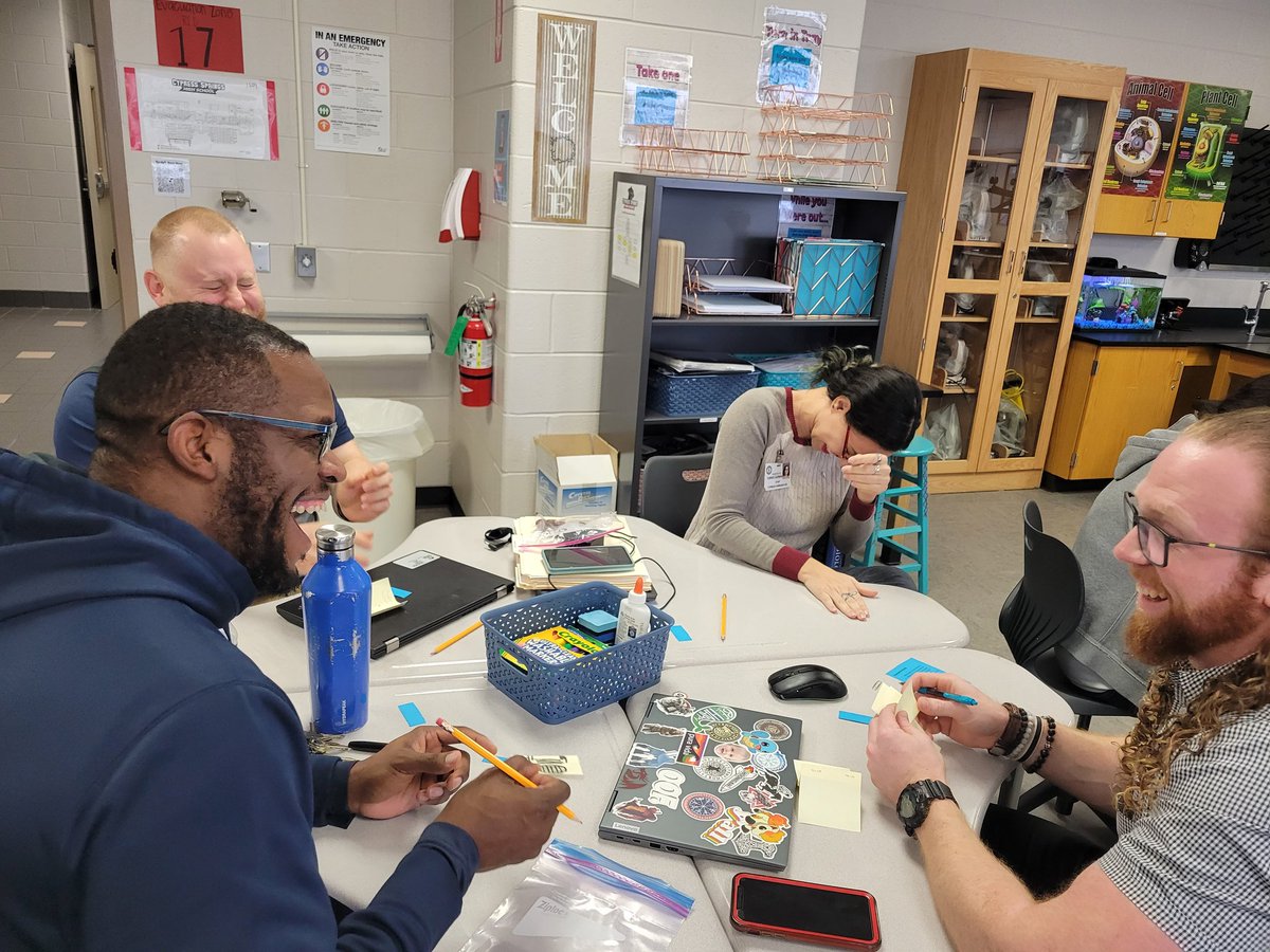 RunaChatt's tweet photo. @cshsscience dept. role played while modeling engaging lessons. Can you spot the roamer? Do you see EB accommodations? Look at the hands-on model making!! I was surely energized after a full day of PD @CySpringsHS @Collins_CSHS_DI #BringingOutTheBest https://t.co/Yn7wyMxFIi