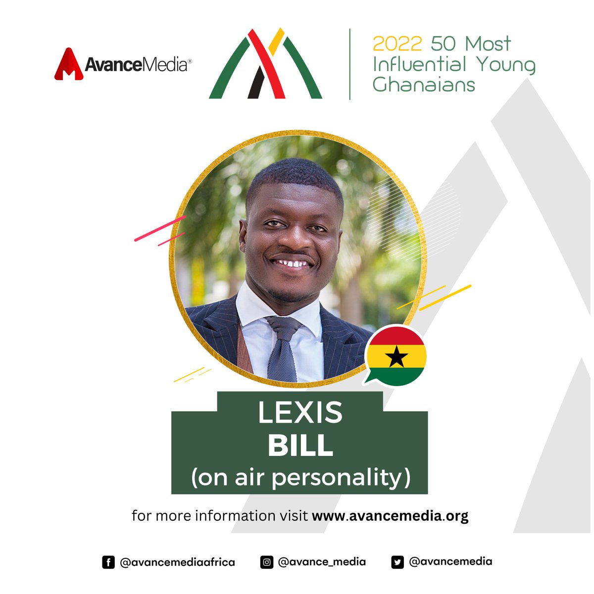 lexisbill's tweet photo. Honored to be one of the 50 most influential young Ghanaians. To God be the Glory. Thanks @avancemedia https://t.co/7tOnxGtHjA