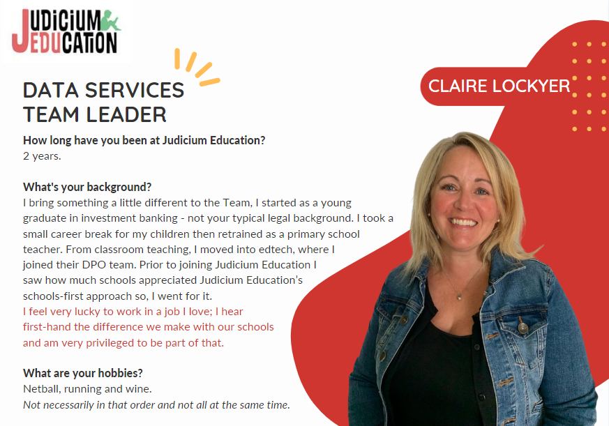 DPOforSchools's tweet photo. Meet our Data Services Team Leader - Claire Lockyer - her career pathway offers invaluable insights to our team and clients! #MeetTheTeam #EduTwitter https://t.co/YalVBzITHT