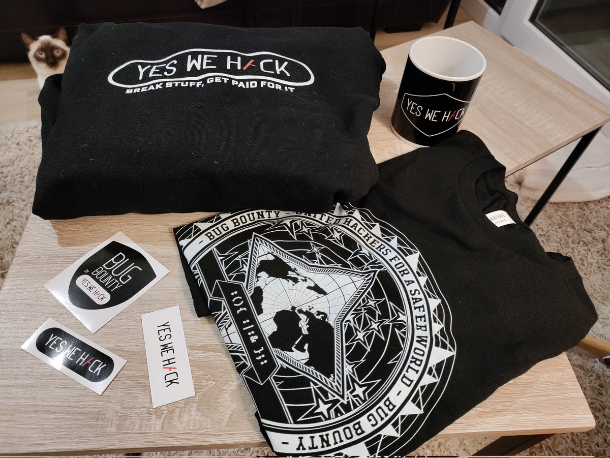 Thanks <a href="/yeswehack/">YesWeHack ⠵</a> for the swags 👌