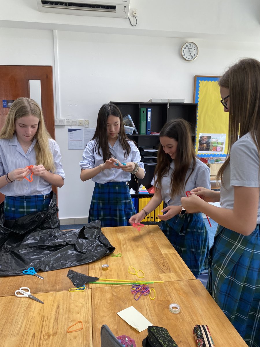 MCMSeniorSchool's tweet photo. #MCMShell Economics & Business pupils attempting the Festival Challenge to make a sellable poncho for festivals. #festivals @MCMSeniorSchool https://t.co/YeeI11OyJx