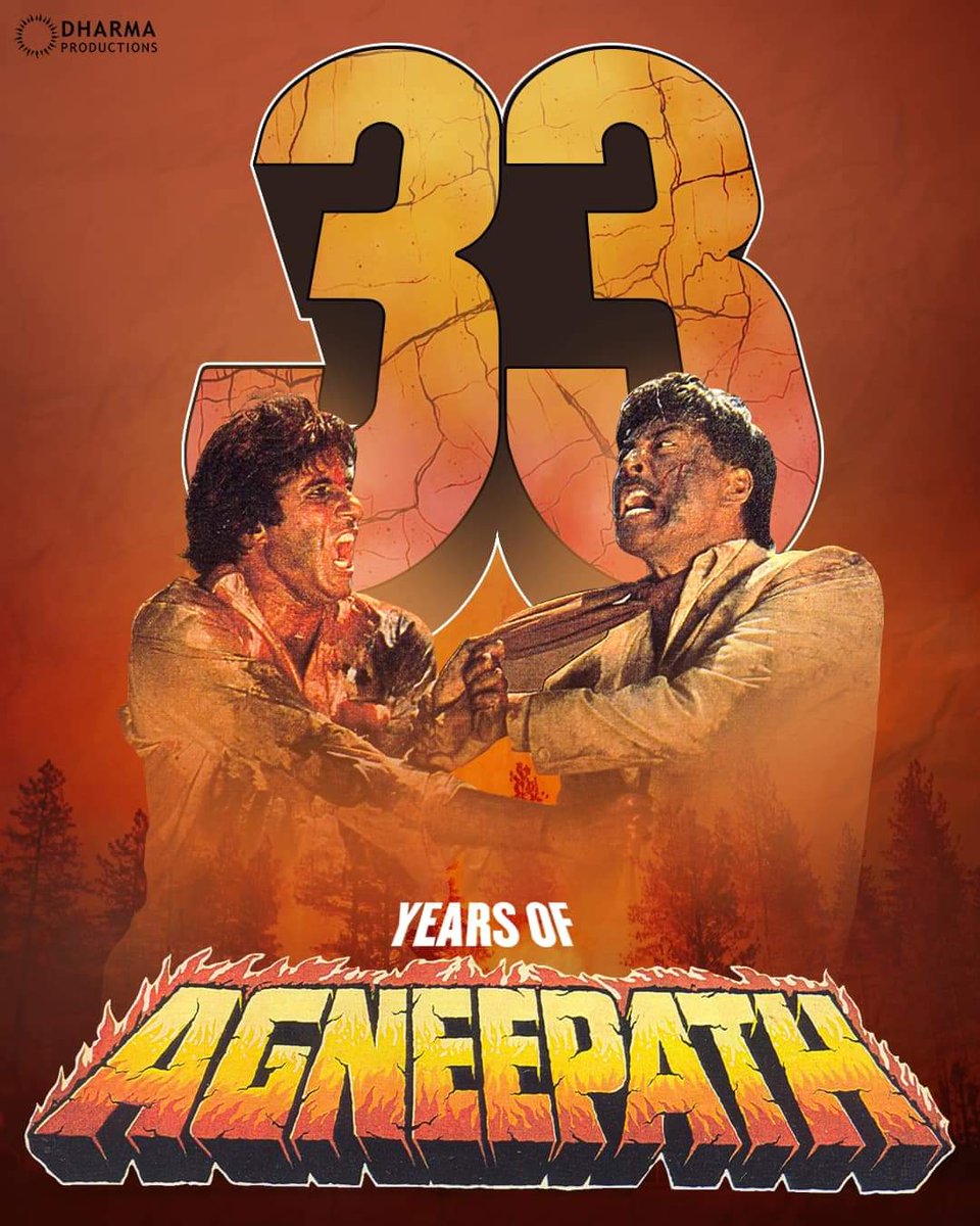 Revenge, avenge and family!
#33YearsOfAgneepath

#Agneepath Karan Johar #ApoorvaMehta Amitabh Bachchan Mithun Chakraborty #DannyDenzongpa #MukulSAnand