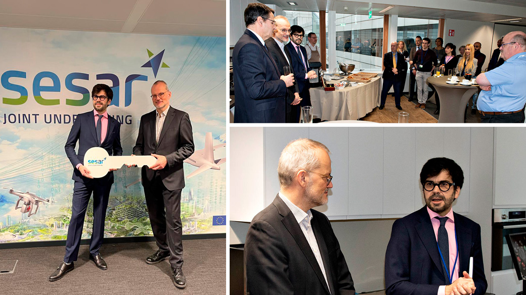 Welcome to @SESAR_JU – now on site with @eurocontrol! It was great to join @BoschenAndreas this morning to welcome the SESAR3JU team in person. I am sure that co-location will bring real benefits to both organisations. @Transport_EU
