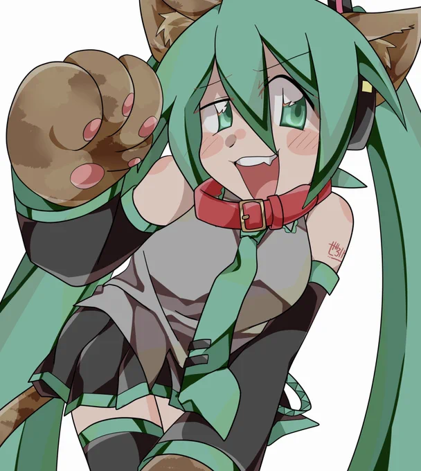 真面目に猫ミクを描いた 