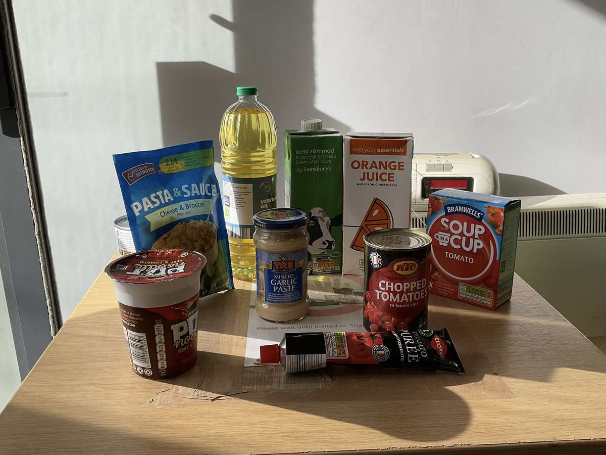 These are the things we are most short of this week, Pot noodles and Cup-a-soups are given in parcels where people only have access to a kettle for their cooking. This is something we are seeing an increase in at our food bank.