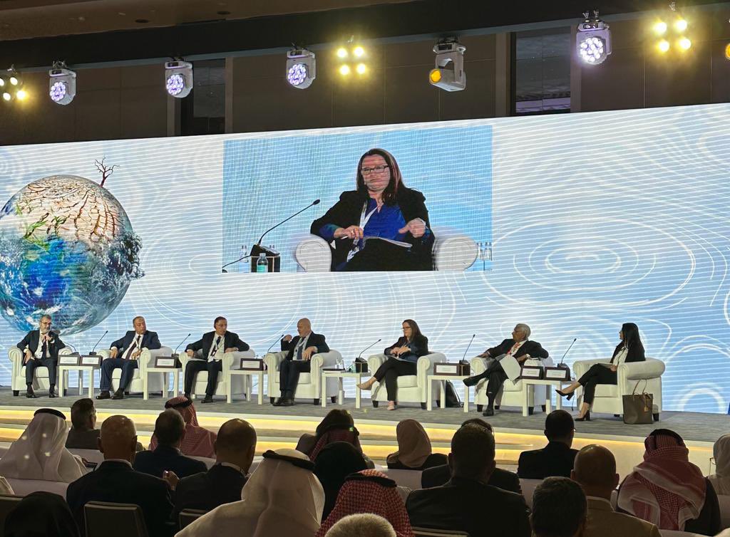 SarahRattray1's tweet photo. Pleased to address the Int Conf on Climate Change & Human Rights today in #Qatar w/ support from @Ganhri1 & @UNHumanRights talking about #UNDPs support to Rights-based Env Justice to secure the right to a clean, healthy & sust env. Read more here - https://t.co/XOLPOsb9It #R2HE https://t.co/Mxww43DMG2