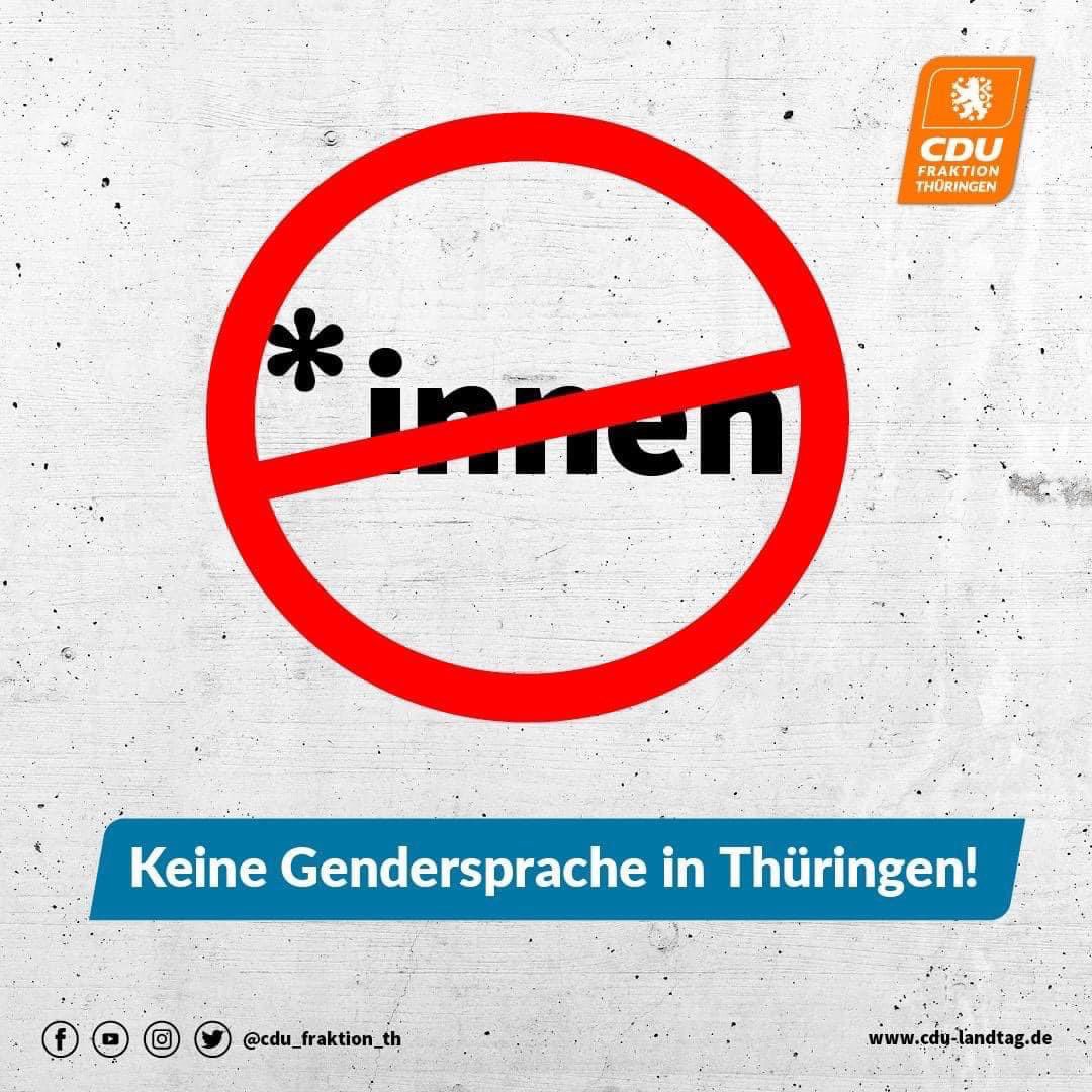 Insbesondere zum heutigen #tagdermuttersprache heißt es: #GendernNeinDanke !
Der Verunglimpfung der deutschen Sprache muss im Land der Dichter und Denker entschieden entgegengetreten werden. Wir brauchen keine Genderstern-Sprachdiktatur!