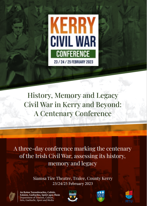 CivilWarInKerry's tweet photo. Drumroll please! 🥁

Here is our programme of events for the Kerry Civil War Conference which you can download now from our website

@DeptCulturelRL @Centenaries 

https://t.co/9PsxyZW7mH https://t.co/oqAQJFkMiJ