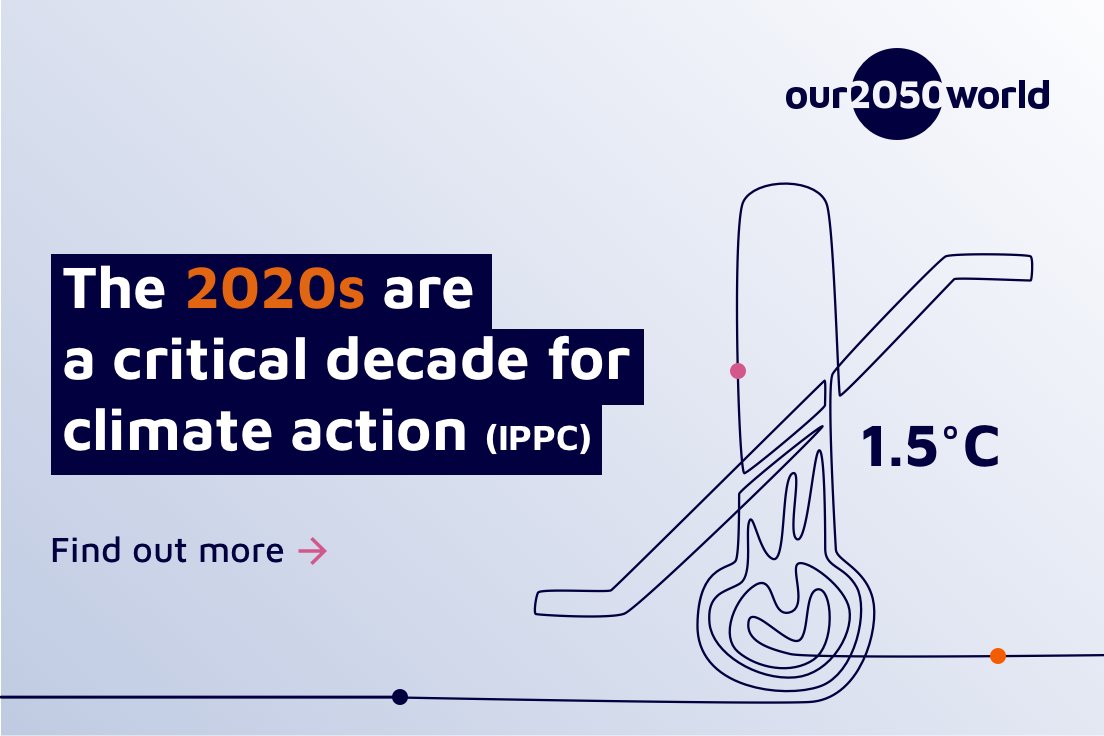 Our2050World's tweet photo. “The 2020s are a critical decade for climate action given the need to halve global carbon dioxide emissions by 2030 from 2010 levels” - IPCC
Rapid progress is needed to hit coming emission targets, which is why we created the #NetZeroGuidelines 👉 https://t.co/BnJVK4VZ1Q https://t.co/WSnO5oVyqx