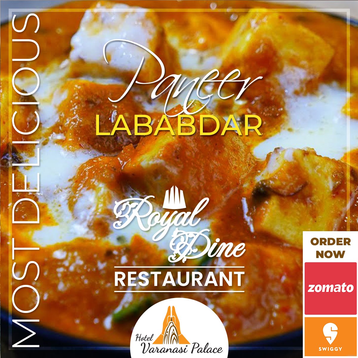 VaranasiPalace's tweet photo. Order Now: https://t.co/OODMoQbuni
https://t.co/aDqnEAG4nk
Paneer Lababdar is the most mouth-watering cuisine for the main course. Try it at Royal Dine Restaurant, Hotel Varanasi Palace, Varanasi Cantt
#mouthwateringfood 🍗 #yummy  #varanasi #varanasifood #food #foodlover https://t.co/jAl9yEtfJn