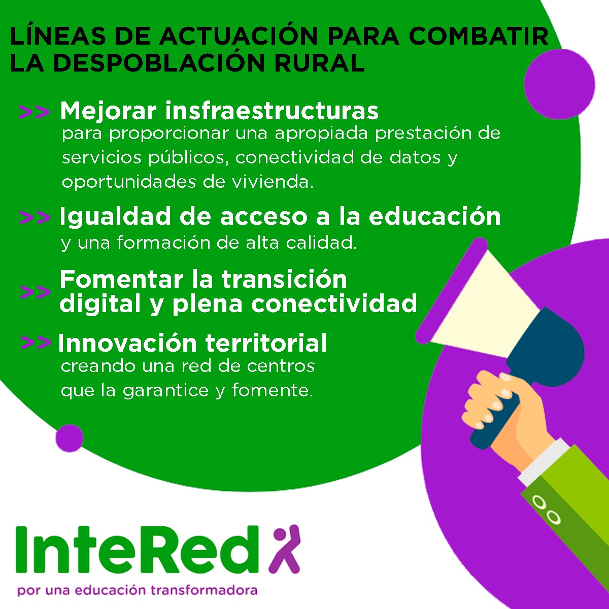 InteredAragon's tweet photo. 🤦‍♀️ Empezamos con las 4 primeras líneas de actuación destacadas que debemos de seguir para combatir la despoblación rural, en especial por parte
de la juventud, siempre olvidada. 🤦‍♂️
·
#intered #mundorural #empleojoven #despoblacion
#oportunidadlaboral https://t.co/9kGPyA1lCd