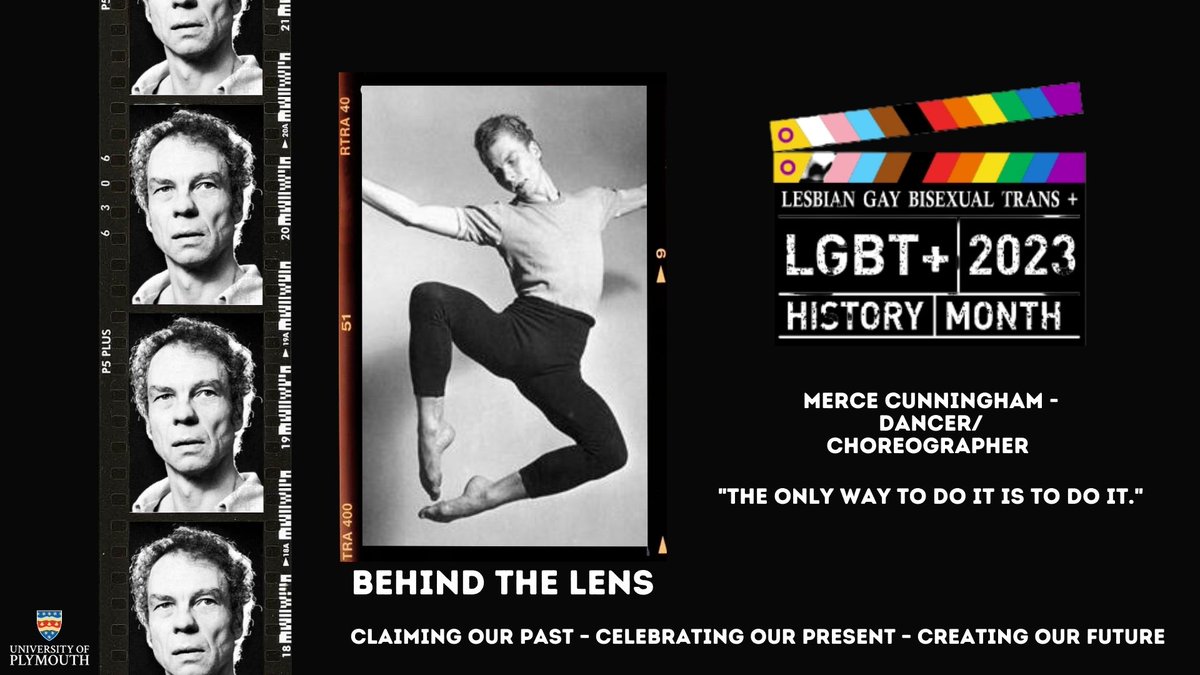 PlymUniSupport's tweet photo. Merce Cunningham: Dancer/Choreographer 1919 - 2009
The LGBT+ History Month 2023 #BehindTheLens celebrates LGBT+ peoples’ contribution to cinema and film from behind the lens. #LGBTQ #LGBTQ+ #Plymuni @plymuni #Universityofplymouth #behindthelens #MerceCunningham #LGBTQhistorymonth https://t.co/5bXLvl2I4s
