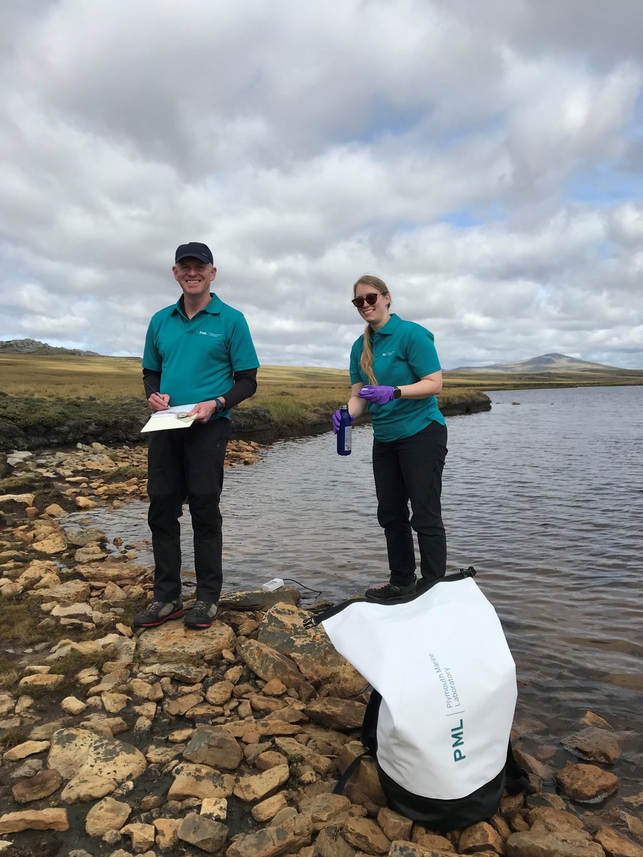 PlymouthMarine's tweet photo. 👆 The team did some sampling from several estuaries for the #AgZero+ project before leaving the Falklands. They took measurements of dissolved #GreenhouseGases & their fluxes to the atmosphere in this pristine environment, which receives little pressure from human activities. https://t.co/0lrHe2Ui73